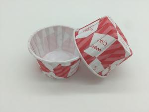 Best Stitching Color Red And White Baking Cups , Cupcake Paper Cases Mini Birthday Cake Holder wholesale