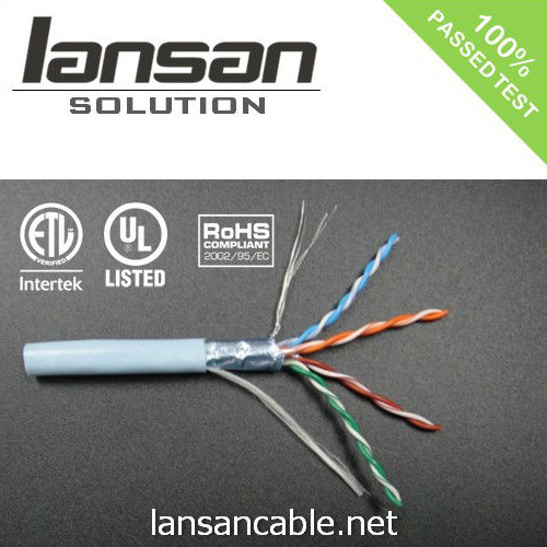 Cheap lan cable cat 5e FTP PVC ethernet Cable  cat 5 Quick Installation With Bare Copper Conductor High Speed Pass Test for sale