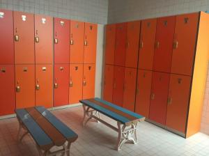 Best Strong / Durable Red Changing Room Lockers PVC Material With Cam Lock wholesale