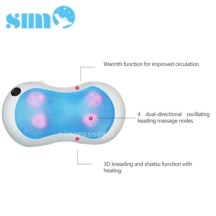 Best Easy Operation Electric Massage Pillow Heat Treatment With 4 Massage Nodes wholesale
