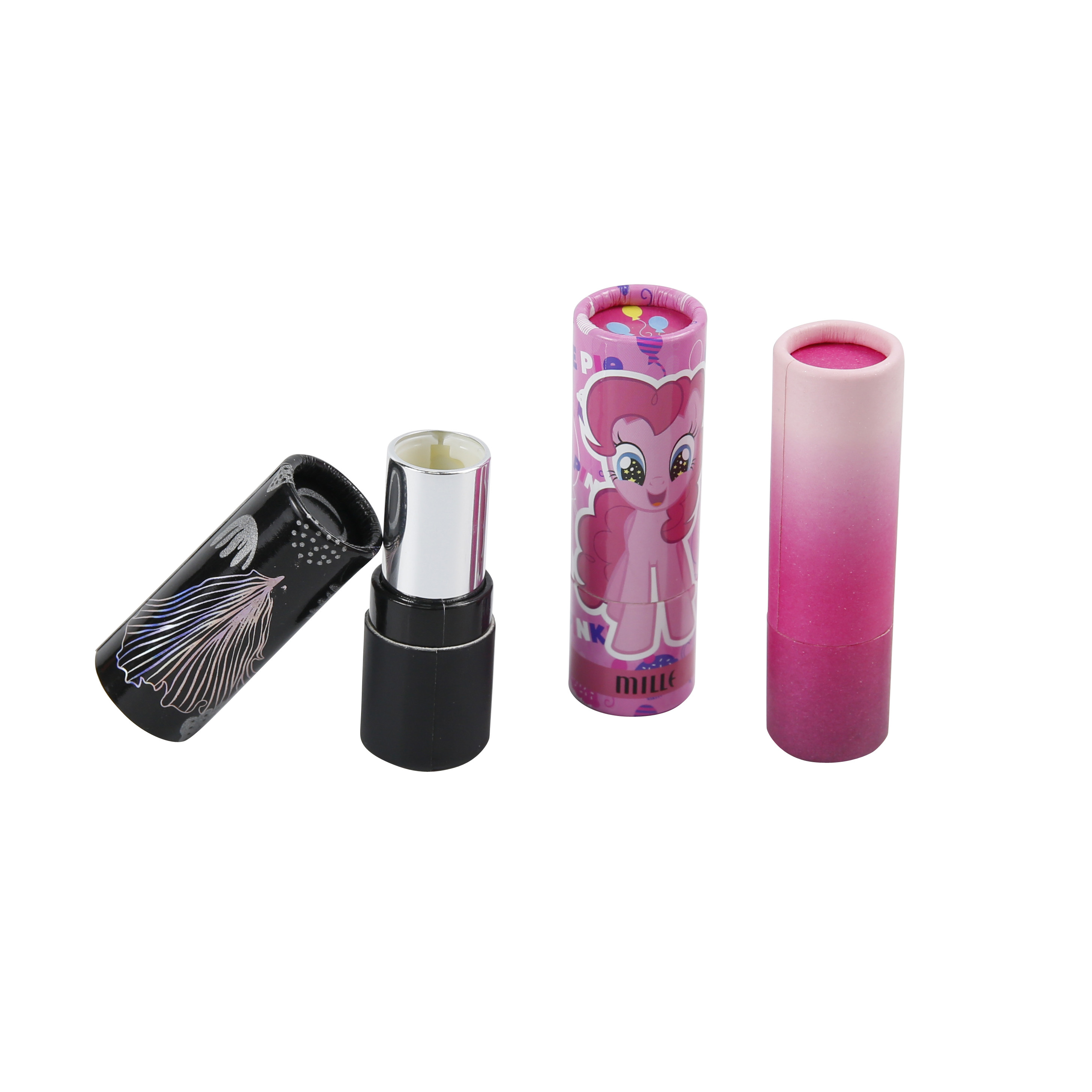 Best Silver Mechanism Paper Lipstick Tube Case Diam 20mm Height 70mm wholesale