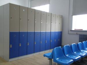 Best Lightweight Double Tier Lockers , Blue Door Staff Room Lockers For Hospitals wholesale