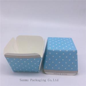 Best Customized Square Cupcake Liners Blue White Polka Dot Cupcake Wrappers Baking Cup Mold wholesale
