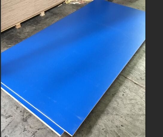 Blue Melamine Commercial Plywood Poplar / Hardwood Core For Indoor Decoration