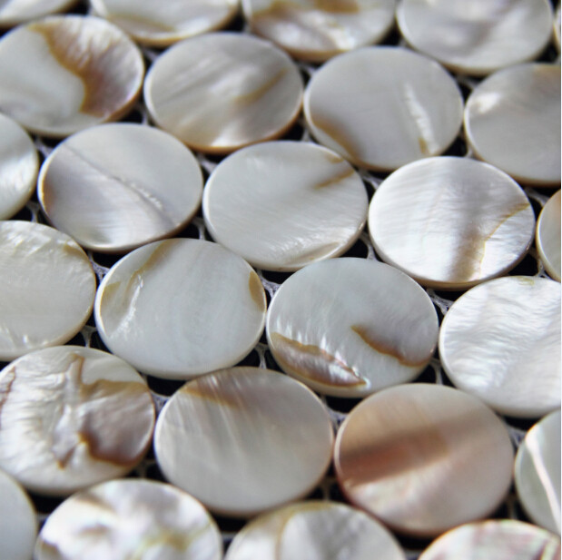 Handmade Beautiful Sea shell Mosaic Freshwater Shell Mosaic Colorful Round for sale