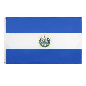 Best El Salvador 100D Polyester North Custom Country Flag 90g 3x5ft wholesale