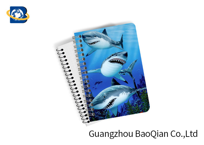 Best Decorative 3D Flip Effect Lenticular Notebook For Shark A1 / A2 / A3 Custom Size wholesale