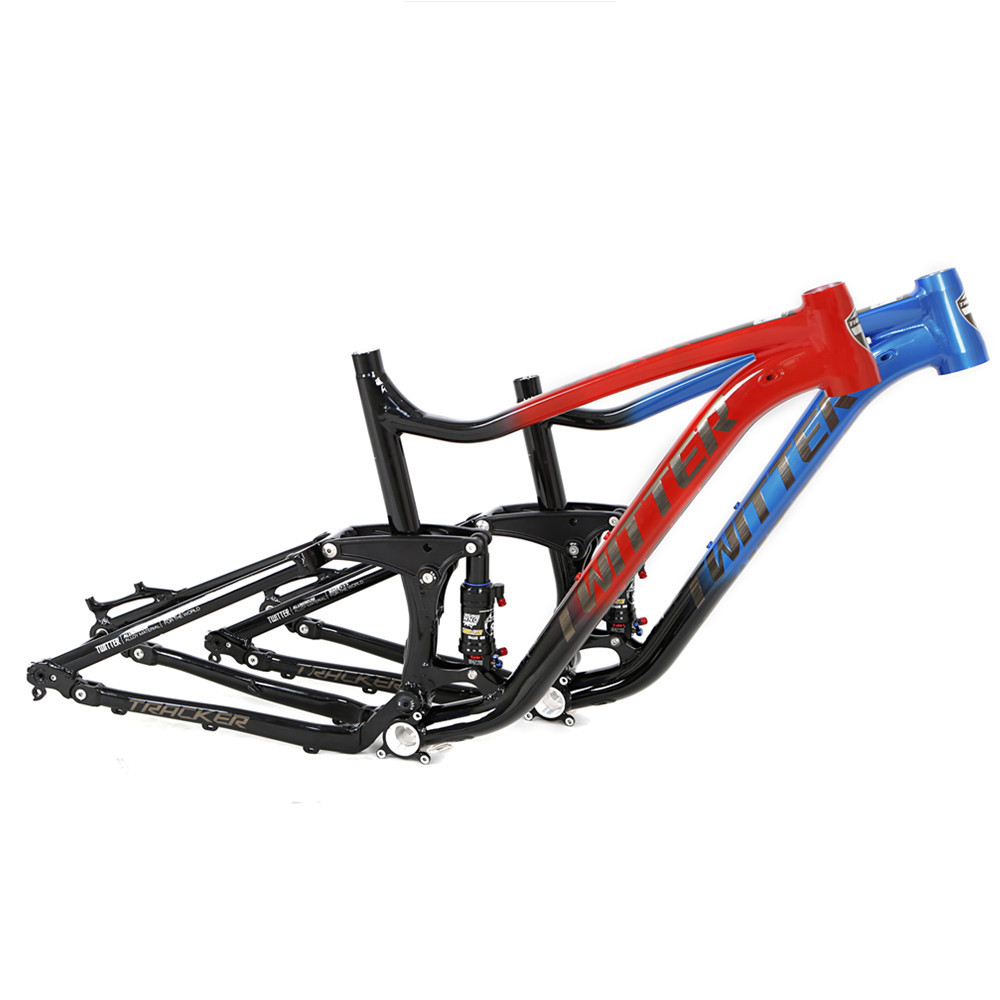 Best 17" 19" Full Suspension Alloy Bicycle Frame With DNM Rear Shox wholesale