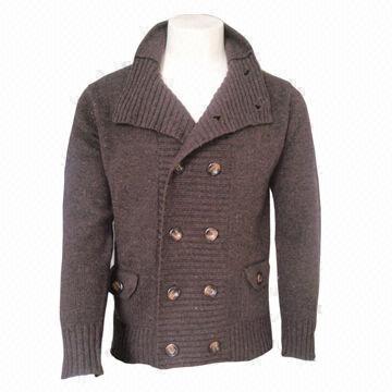 Best IKRR Men's Woolen Jacket/Cardigan, Comfortable and Fashionable, Warm, Comes in Brown  wholesale