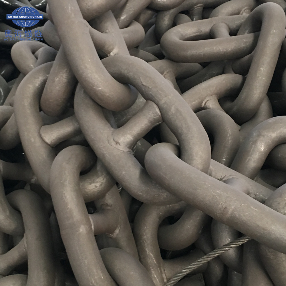 China Supplier 95MM Marine Grade U3 Stud Link Anchor Chain In Stock for sale