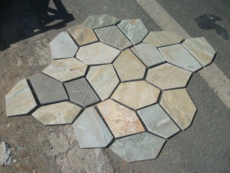 Oyster Split Face Slate Flagstone Walkway/Stone Cladding Oyster Flagstone Patio for sale