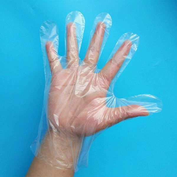 Best Disposable Clear Polythene PE Gloves / Plastic Food Safe Cleaning Glove For Cooking wholesale