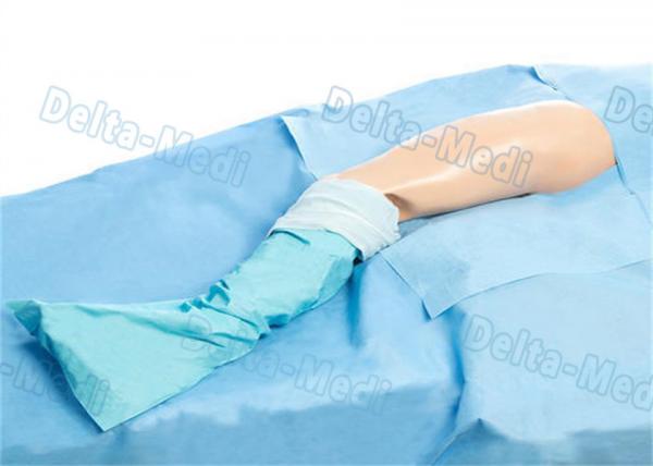 Cheap Surgical Hip Drape Packs , Orthopedic Hip Set Standard U Split Drape with Stockinette / Legging for sale