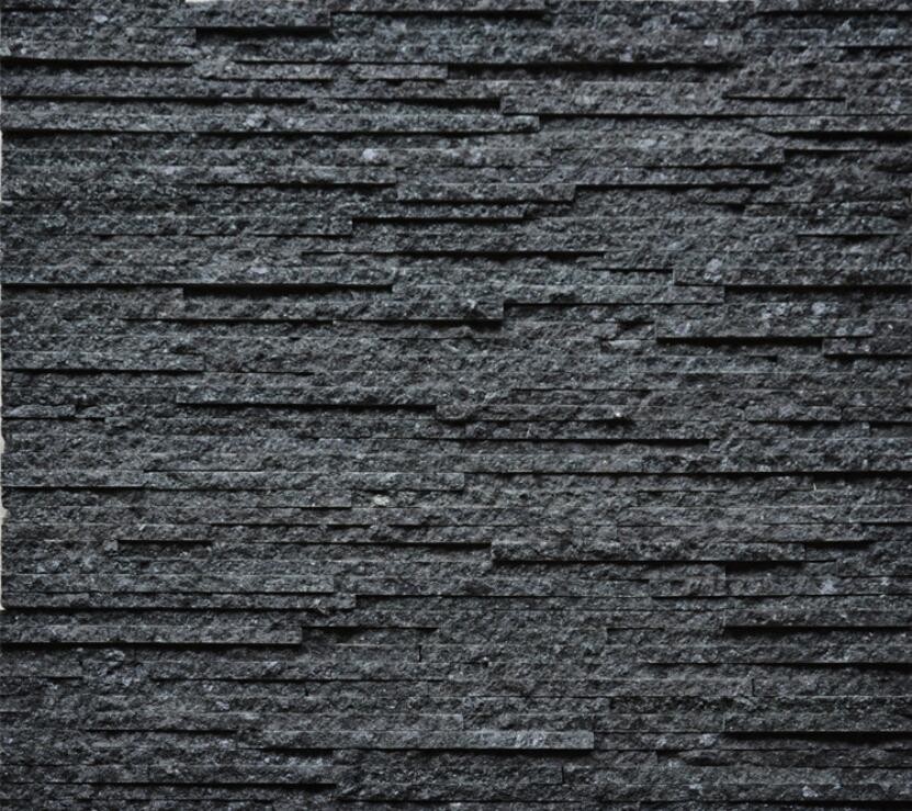 Black Diamond Quartzite Waterfall Shape Ledgestone,Retaining Wall Panel for sale