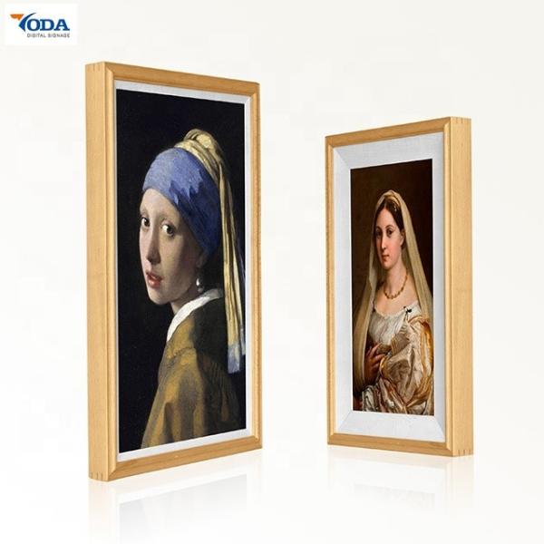Cheap Customized Wooden Digital Photo Frame Viewer Wall Mounted Haze LCD Screen  Picture Frame for sale