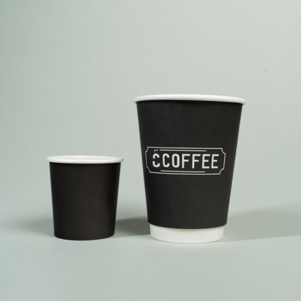 Biodegradable disposable paper cup custom logo single and double-layer coffee paper cup