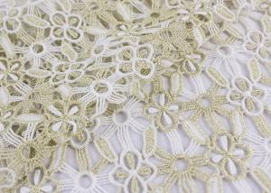 Best Polyester Lace Fabric With Floral Lace Designs Metallic Fabric For Fashion Garment wholesale