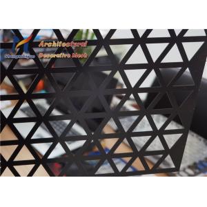 Triangle Hole Black Perforated Aluminum Mesh 2440mm 1220mm