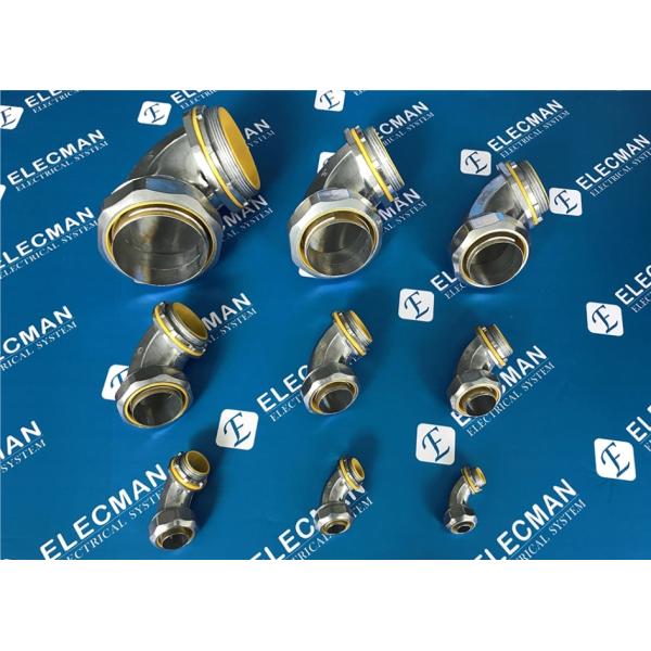 Zinc 90 Degree Liquid Tight Connector 3 Inch