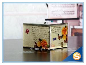 Wedding Favor Mirror Glass Jewelry Box Wooden Inlay Custom Glass jewelry box