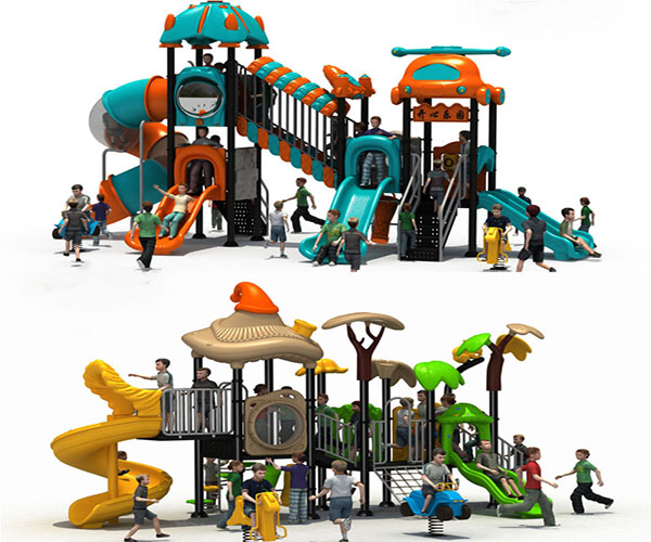 Big Kids Plastic Playground Equipment For Daycare Centers Fadeproof Crackproof