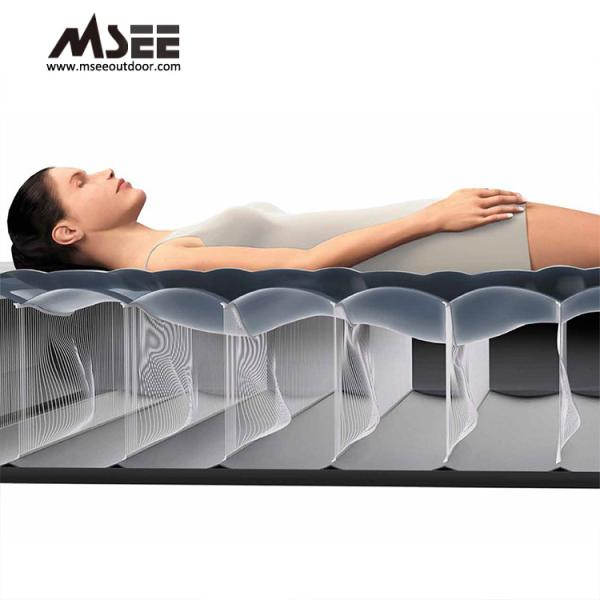 Black Elevated Inflatable Bed Eco Friendly Material With Build In Electric Pump