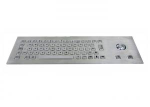 China IP65 Brushed SS Metal Industrial Keyboard With Trackball 64 Keys on sale