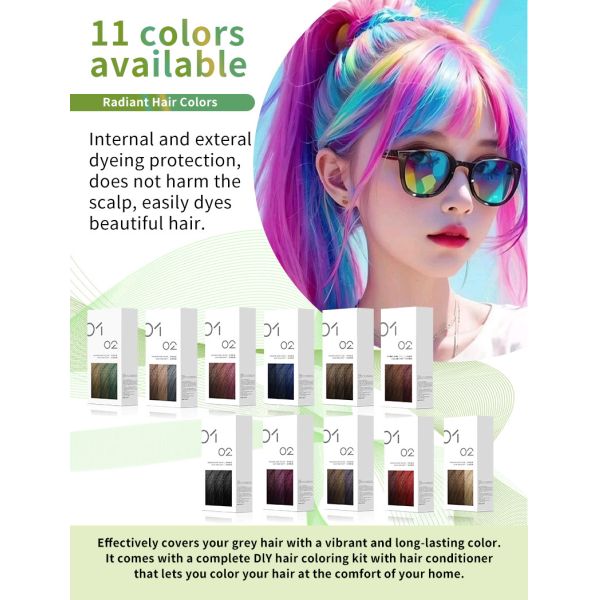 Purestyle OEM Home Hair Dye Cream Suit Raw Material Ammonia Free with Oxidant Cream Easy Application