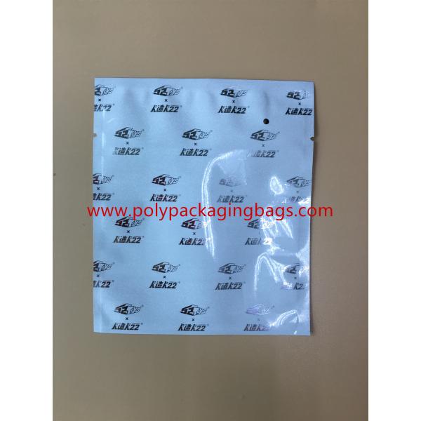 Custom White Three - Side Seal Aluminium Foil Bag With 2 Colors Gravure Printing