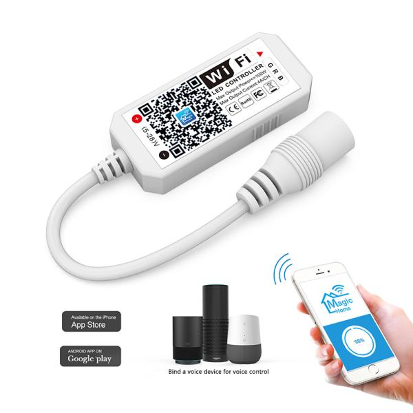 Mini RGB Wifi LED Strip RGBW Controller For Music Voice Mobile APP Timing