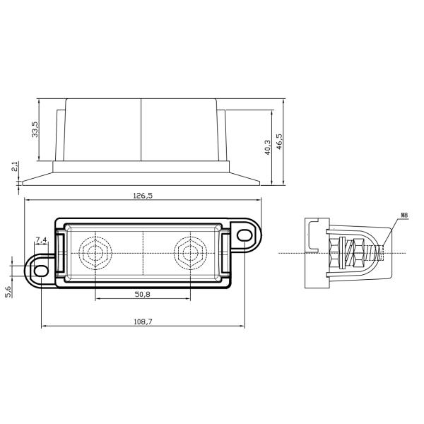 Maga Bolt On Fuse Block Blue Terminal Medium Size Flat Type Fuse Base