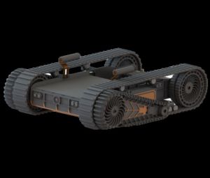 Crawler Ip65 Robot Chassis Light Weight Single Swing Arm