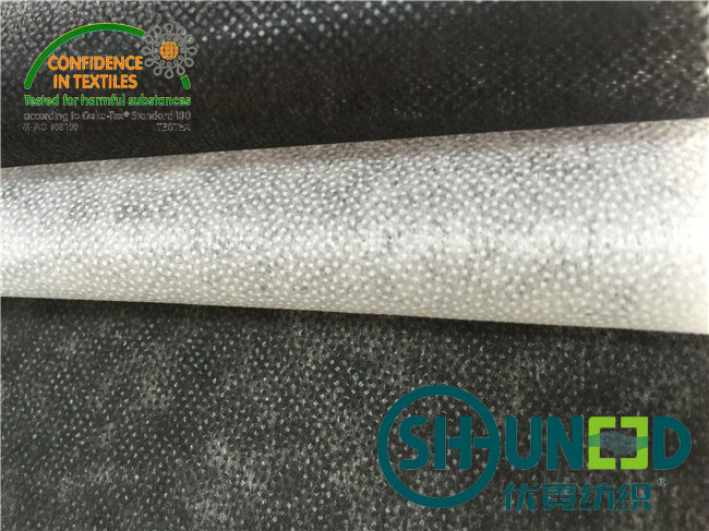 Interfacing Fabrics Fusible Non Woven Interlining With Double Dot PA Coating