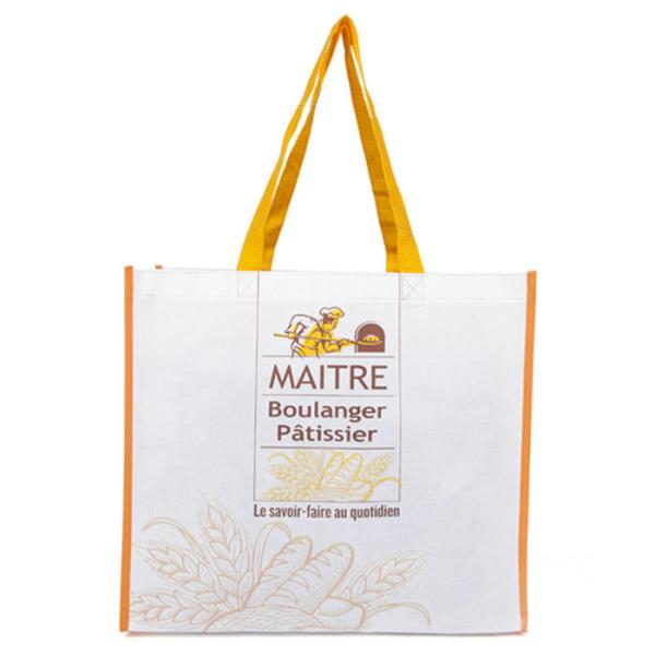 Cheap White Woven Polypropylene Tote Bags For Packaging And Outdoor Carry Use for sale