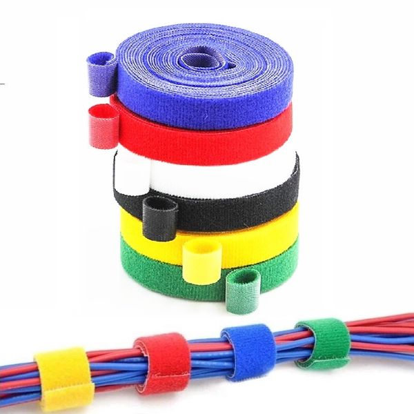 Customizable 12.5mm Width Double Sided Hook and Loop Tape Reusable 2000 Times for Cable Management