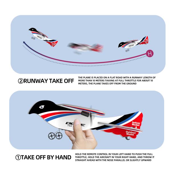 2.4G 3-CH RC Doves Plane Fly Toy RC Airplane MPP Model Brid Toys RC Glider Jet for Remote Control Battery 2*AA not included