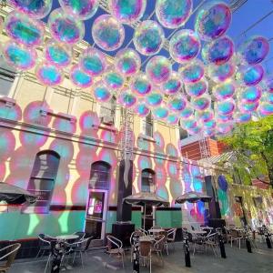 Customized Reflective Colorful Mirror Balloons Hanging Inflatable Mirror Ball