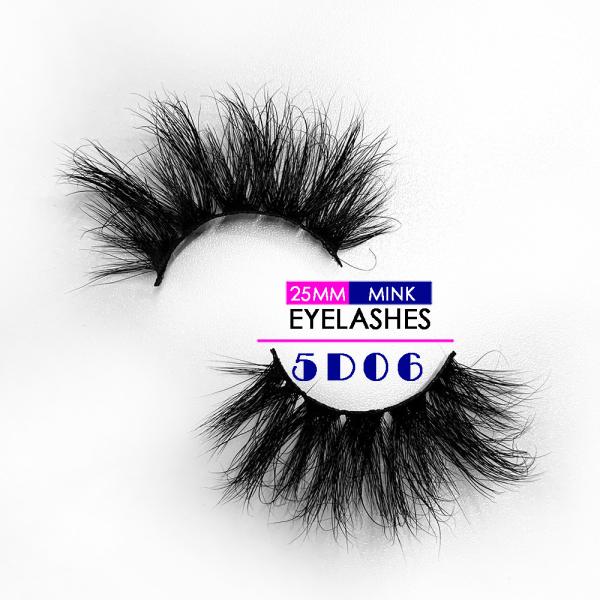 Magnetic Box Real Mink Fur 5D Mink Eyelashes Private Label 25mm Length