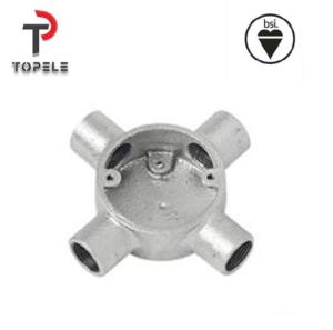 Best Four Way Terminal Circular Junction Box Malleable BS4568 BS31 wholesale
