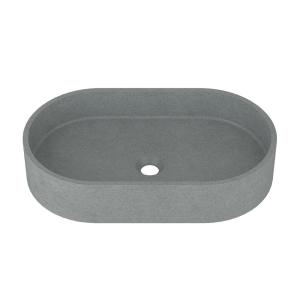 Mottled Bluish Gray Pop Up Art Concrete Wash Basin For Home Decoration Drainage Bathroom Sinks