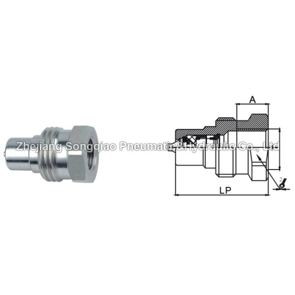 Universal Threaded Quick Connect Chrome Three , KZE-BD Hydraulic High Flow Coupler
