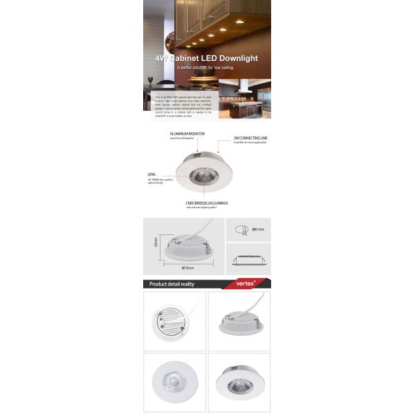 Low Profile 4w Kitchen Under Cabinet LED Lighting COB Chip