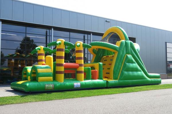 Cheap Plato PVC Green Rent Inflatable Obstacle Course Backyard Inflatable Outdoor Play Equipment for sale