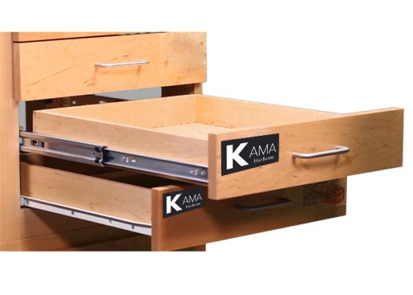 Cheap 3 Fold Detachable Ball Bearing  Full Extension Soft Close Drawer SlidesGuide For Office Desk / file cabinet slides for sale