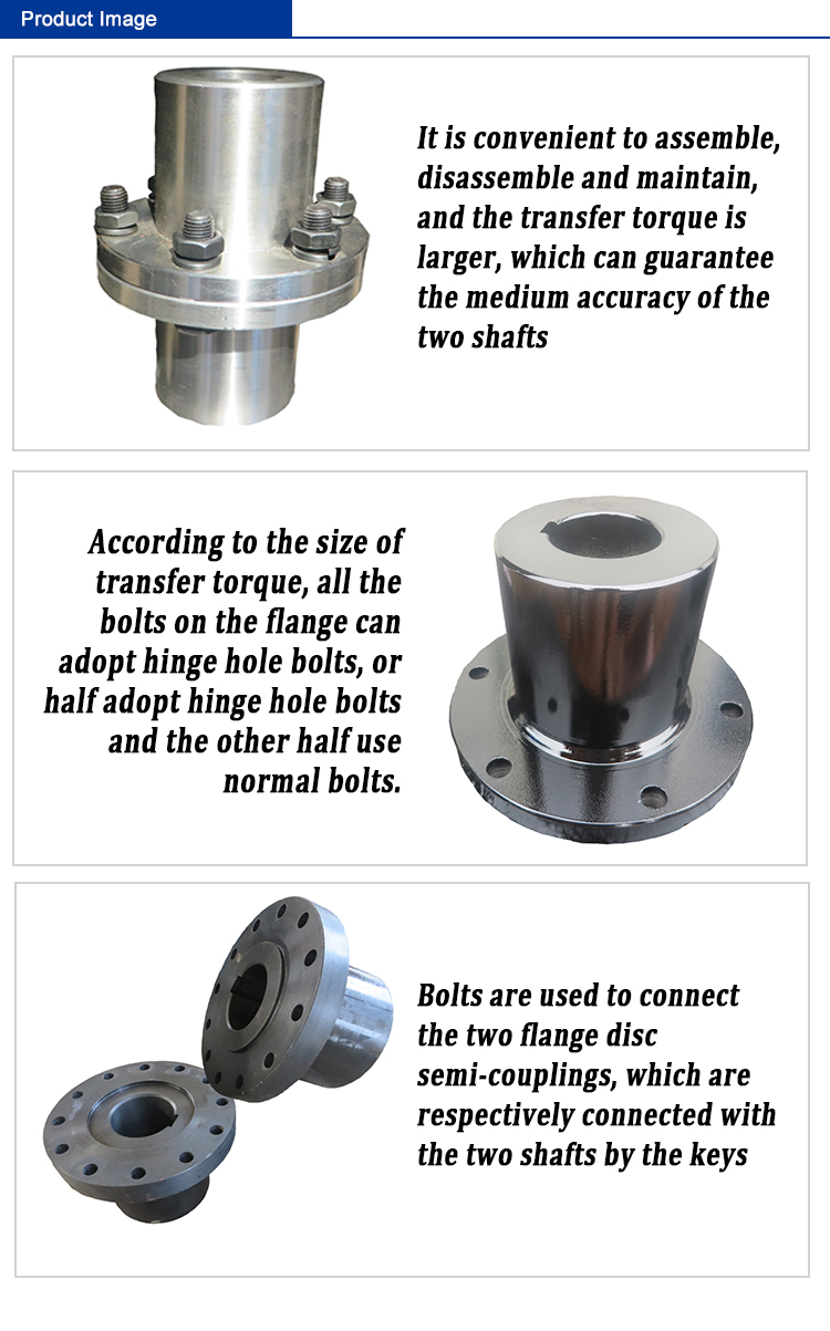 Single Flange Rigid Coupling Steel Standard High Torque Coupling Custom size