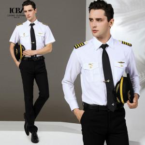 Best Customized Moisture-Wicking Short Sleeves Uniform for Air Hostesses in Various Colors wholesale