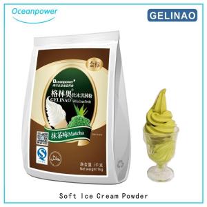 Best Green tea Matcha soft ice cream powder supplier OceanPower Gelinao Halal HACCP wholesale