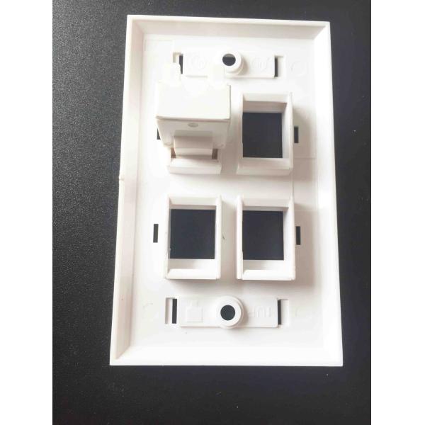 120 Type Network Cable Faceplate 115 * 70 4 Ports Flush Mounted Plate OEM