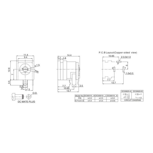 Fosen Female Power Dc Jack DC00620