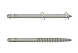 Silver Ground Screw Piles Q235 Galvanized Steel 76MM Helical Earth Anchor